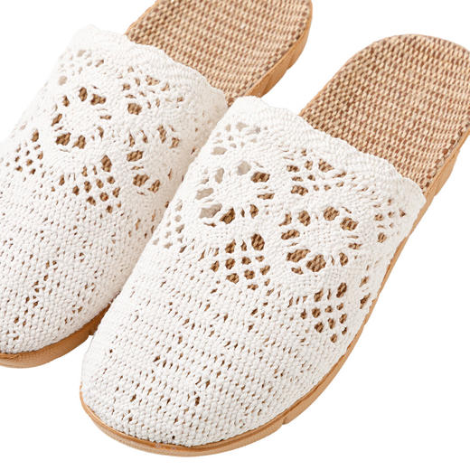 NITORI宜得利家居  室内日式女士拖鞋满头编织麻底居家拖鞋 IV 商品图2