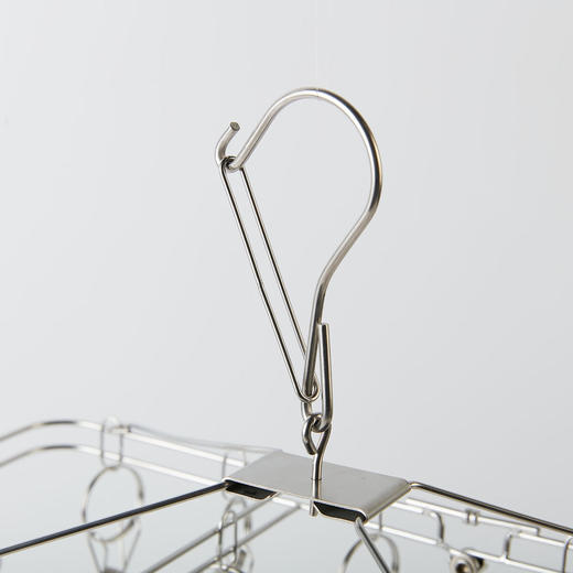 NITORI宜得利家居 防风晾晒夹毛巾夹不锈钢折叠衣架24P SI AQ130 商品图3