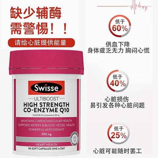 【海关保税直发】澳洲Swisse辅酶q10软胶囊保护心脏血管-会员5折 商品图5
