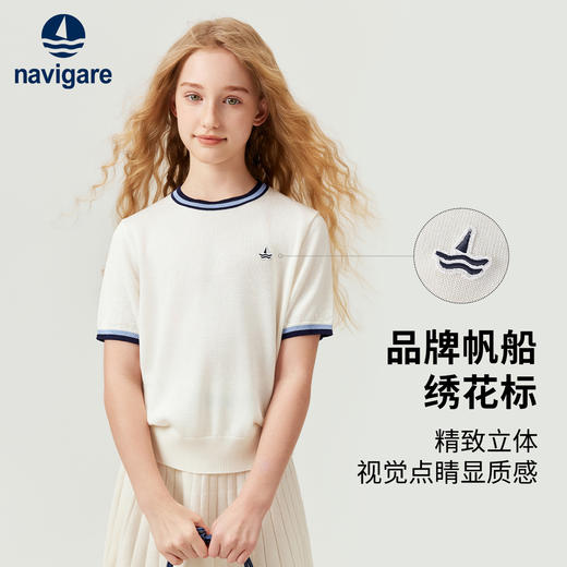 【纳维凯尔】【120-165】女童夏季针织短袖t恤 商品图3