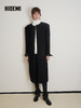 HIDEMI 绵羊毛设计感黑色简约圆领长款西装西服外套 商品缩略图6