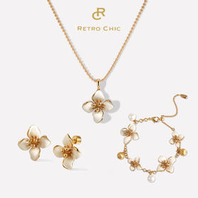 Garden of Eden 伊甸园系列 | 白色四瓣花手链三件套