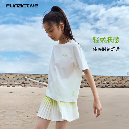 【满分衣】funactive男女童短袖T恤儿童吸湿速干防晒户外运动上衣F1UT10420 商品图2