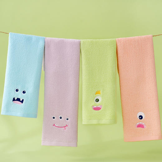 小象咘叮 A类全棉纯棉无捻纱童巾 4条装 清仓特价 商品图2