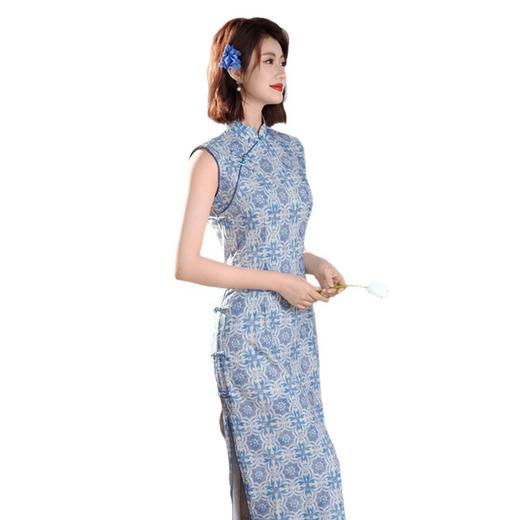 绿色复古新中式港风，无袖改良旗袍日常可穿GX-282329 商品图4