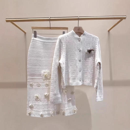 【满满春日氛围！柜3900+】2026甜美温柔风镂空钩花毛衣针织开衫外套女款！ 商品图1