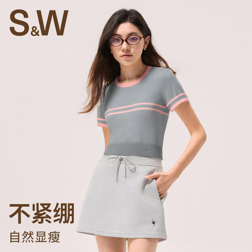 【SW速惟】针织休闲显瘦速干毛衫短袖4325 商品图2