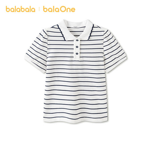【balaOne】巴拉巴拉童装女童短袖t恤儿童2026新款夏装POLO衫甜美 商品图0