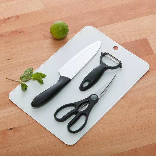 NITORI宜得利家居 厨房工具刀具砧板厨用剪刀刨刀套件 KY080 商品图0