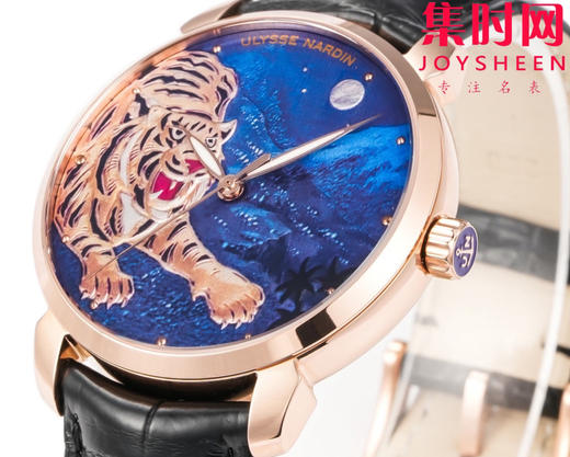 雅典 Ulysse Nardin 鎏金系列-瑞虎送喜8152-111LE-9E-TIGER/1A“猛虎下山”男士腕表 商品图4