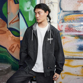 Dickies老爹风水洗牛仔IKE连帽夹克 松弛感baggy风 男女同款DK0