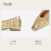 heelz设计师鞋履 | 手工褶皱鸭嘴金属羊皮奶奶鞋1.5公分 商品缩略图3