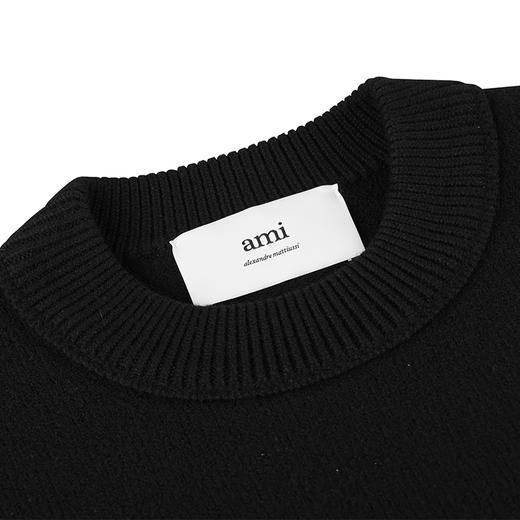 AMI DECOEUR 男女同款 撞色美利奴羊毛毡针织质感毛衣 12540 商品图5