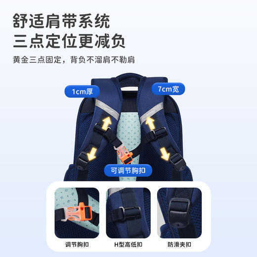 七星狐卡通小学生书包2-6年级轻便双肩包 商品图3