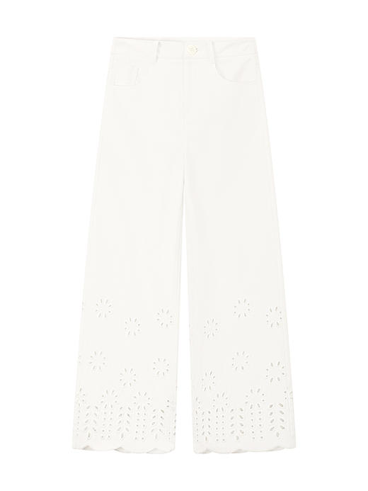 💕春3童装镂空绣花牛仔裤 商品图4