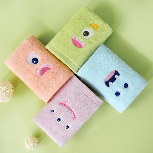 小象咘叮 A类全棉纯棉无捻纱童巾 4条装 清仓特价 商品图1