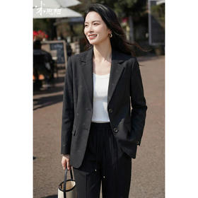 米思阳2026春季新款休闲气质宽松西服压花重工拼接搭配外套女0207