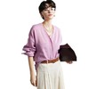 100%苎麻长袖衬衫女2026年春夏新款V领宽松通勤纯色麻料衬衣 商品缩略图4