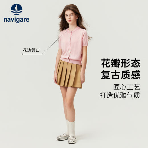 【纳维凯尔】【120-165】女童夏季针织短袖t恤 商品图4