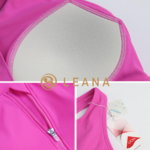 LEANA丽娜【工字美背】防震前拉链一体式固定杯高强度运动文胸LN1339 商品图2