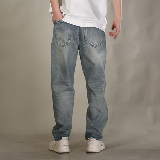 DRONKOO 2026 正常腰前襟右后袋织唛中厚牛仔长裤 商品图4