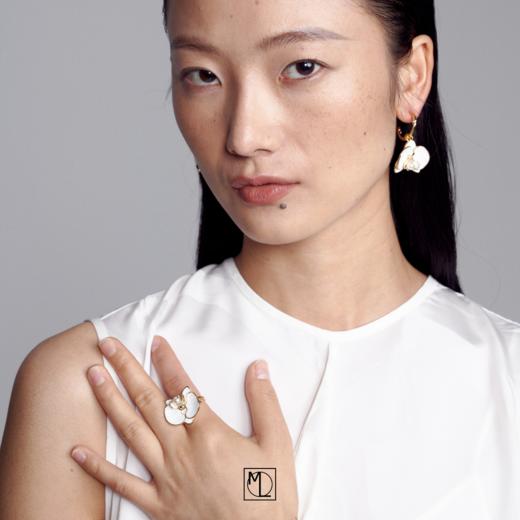 美颂之光 MAISON LUMIERE mini珐琅蝴蝶兰系列耳饰戒指 商品图2