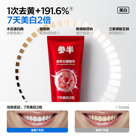 【新品上线】参半氧益白/氧益清牙膏(100g) 商品图3