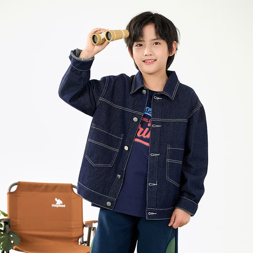 【防褪色牛仔 外套】棉花堂牛仔外套  活性染色   耐磨耐穿  有型时尚 FD61066 商品图4