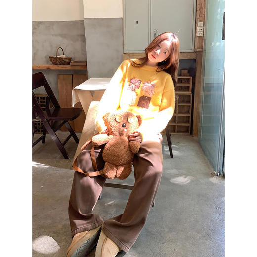 <曾小咸推荐>2.28现货秒杀！微信超特价！韩系黄色仿水貂毛毛衣 日常219.99 立减120 秒杀99.99！ 商品图2