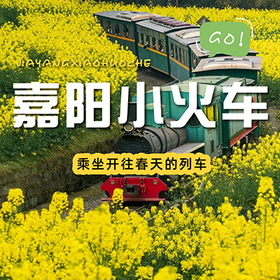 【成都出发丨嘉阳小火车一日游】乘蒸汽小火车穿越金色花海，解锁工业与春日的浪漫碰撞