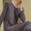 【女士兰精莫代尔V领长袖连衣裙家居服】/睡衣 轻柔舒适透气 极简百搭不挑身材 商品缩略图2