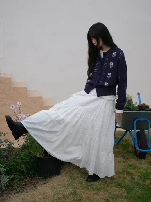 步履不停/6A13330C/花朵提花开衫毛衣 商品图1