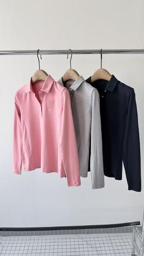 26春款，FA N纯原单女款打底衫，纯原单货，韩国🇰🇷客供面料，有弹力，舒服透气有质感！胸前立体刺绣🪡，拼接设计，立体裁剪，显瘦！经典POLO领，百搭！
