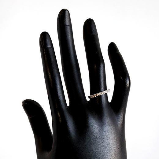 Zbird AU750白金简约时尚群镶0.145克拉钻石戒指12号（戒圈可改）030226NJT42 商品图6