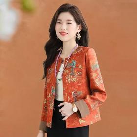 2026年新款早春新中式提花短外套国风薄外套&2601