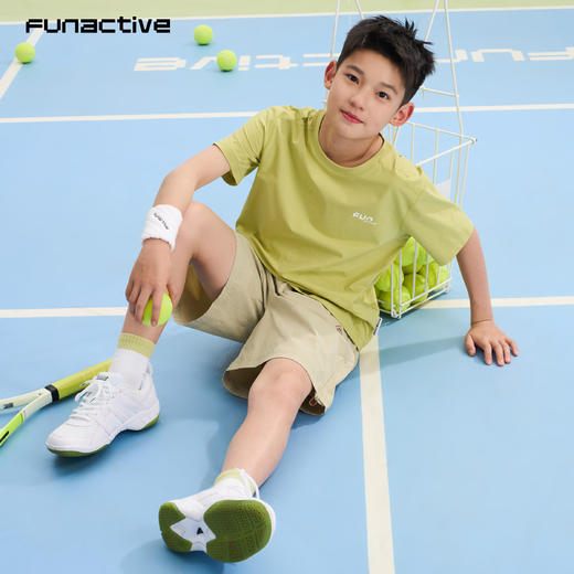【满分衣】funactive男女童短袖T恤儿童吸湿速干防晒户外运动上衣F1UT10420 商品图4