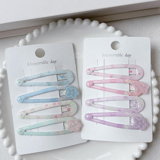 碎花封油BB夹组合发夹（4个）-纪念日百货门店同款169149396 商品图4