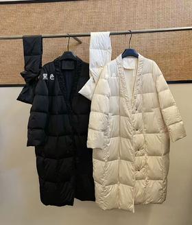 【门店同款】ENJOY冬季高质褶皱大V领羽绒服 168144753