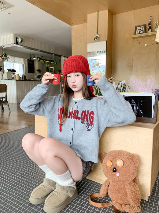 <曾小咸推荐>2.27现货秒杀 ！微信超特价！韩系圆领毛针织开衫 日常219.99 立减130 秒杀89.99！韩系复古格子半身裙（短款）秒杀69.99！！ 商品图12