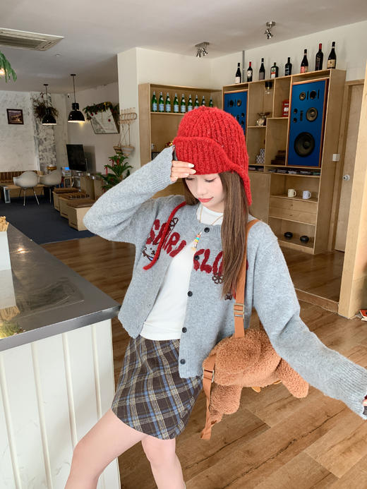 <曾小咸推荐>2.27现货秒杀 ！微信超特价！韩系圆领毛针织开衫 日常219.99 立减130 秒杀89.99！韩系复古格子半身裙（短款）秒杀69.99！！ 商品图9