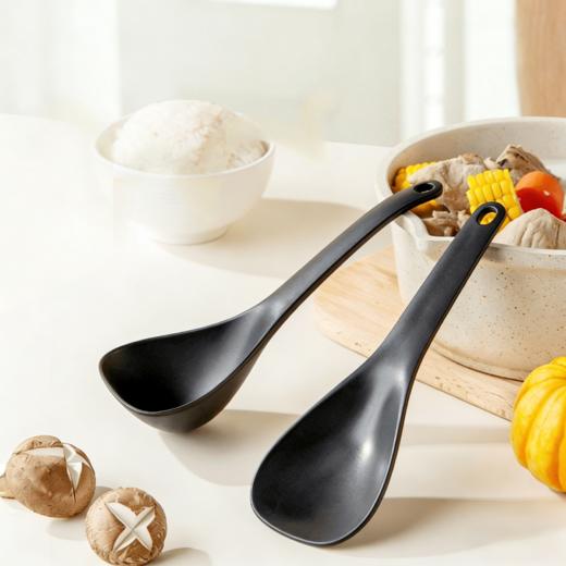 【磨砂质感】双枪 合金铲勺 饭铲+汤勺 高温烹煮不掉色 商品图0