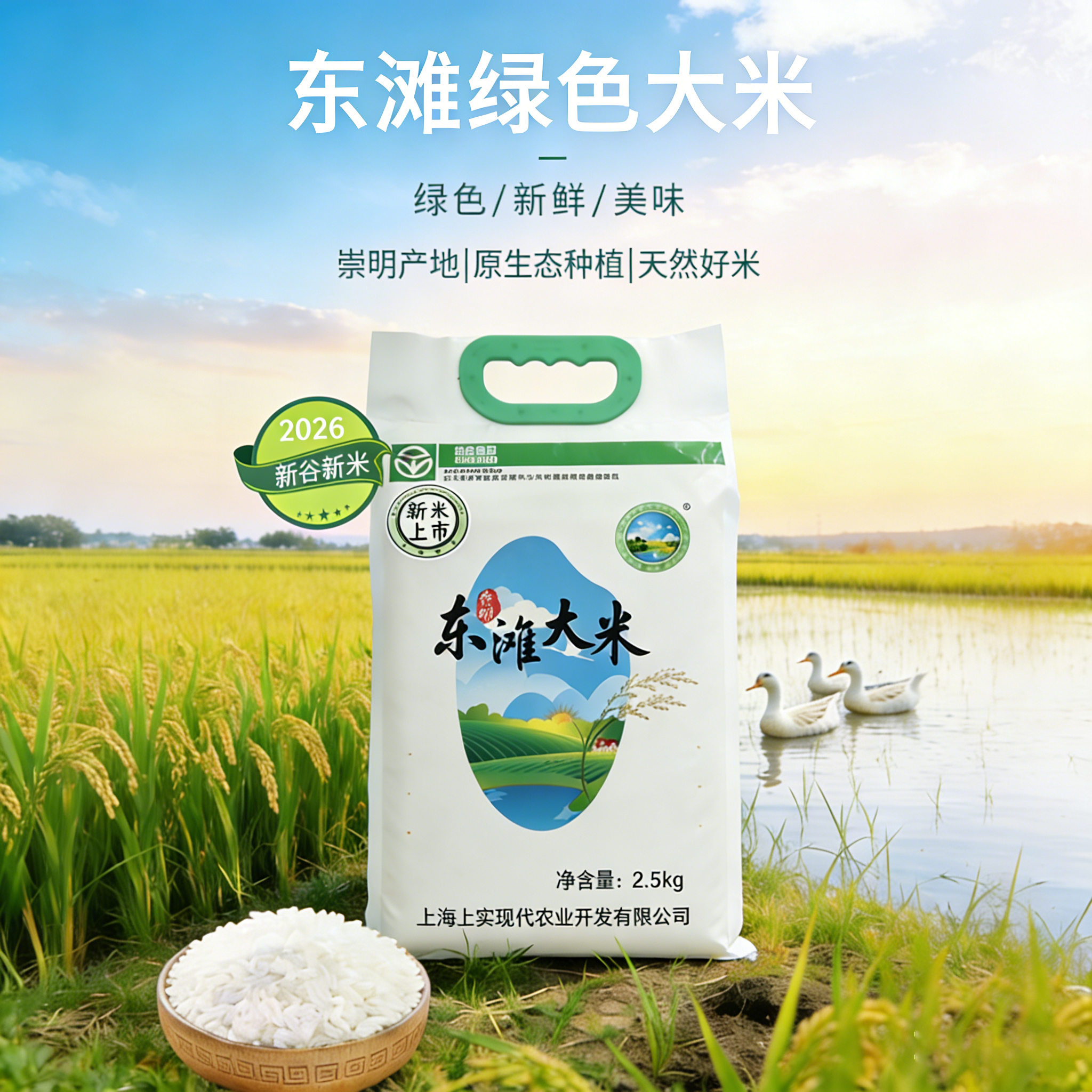 【东滩绿港】新稻新米2.5kg真空