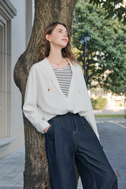 【百图lulu定制】【瀑布牛仔裤】 垂感 宽松 显瘦牛仔裤 阔腿裤 商品图2