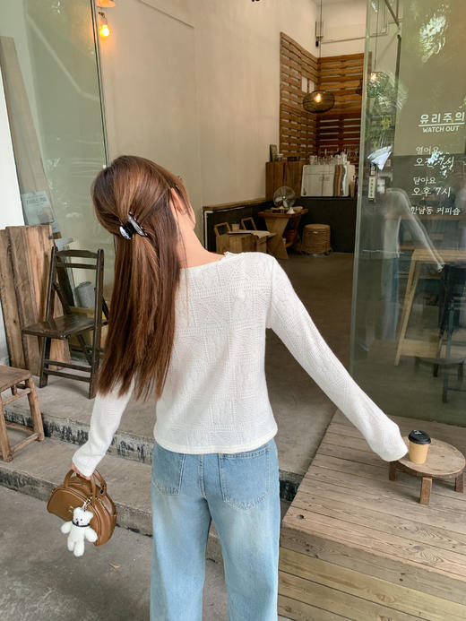 <曾小咸推荐>2.26现货秒杀 ！微信超特价！韩系镂空米白色v领针织衫 日常169.99 立减90 秒杀79.99！ 商品图14