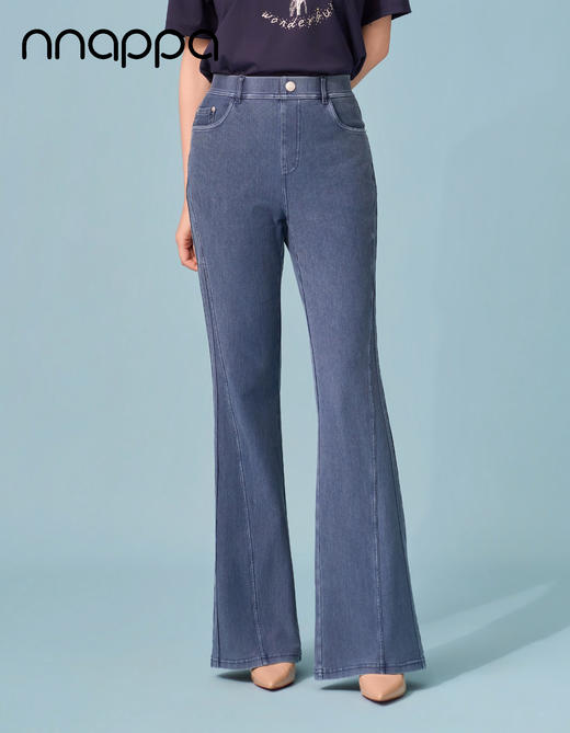 26春夏新款3A抗菌九分时尚微喇裤PA29406 商品图0