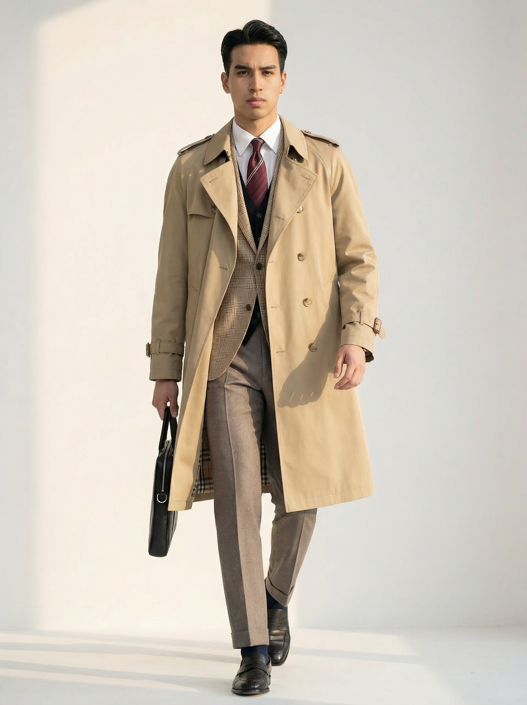 「7款可选」经典款日本防渗雨嘎巴甸战壕风衣