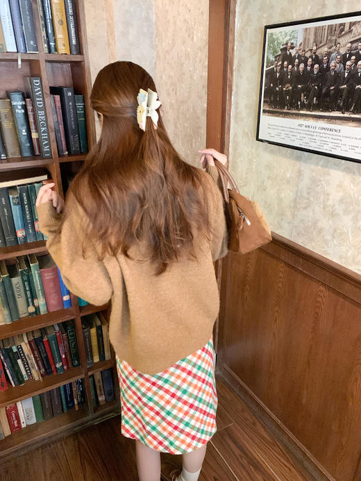 <曾小咸推荐>2.27现货秒杀 ！微信超特价！韩系植绒复古咖色毛衣 日常219.99 立减130 秒杀89.99！ 商品图11