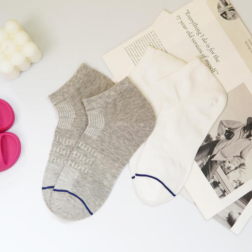 【2双装】【6双6折】男士春夏新款直角船袜网面短筒袜海净丝壳聚糖纤维抗菌男袜【2611301】 商品图0