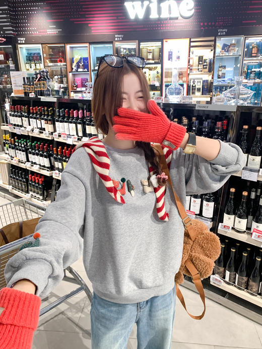 <曾小咸推荐>2.27现货秒杀 ！微信超特价！韩系灰色无帽加绒卫衣 日常209.99 立减120 秒杀89.99！ 商品图13