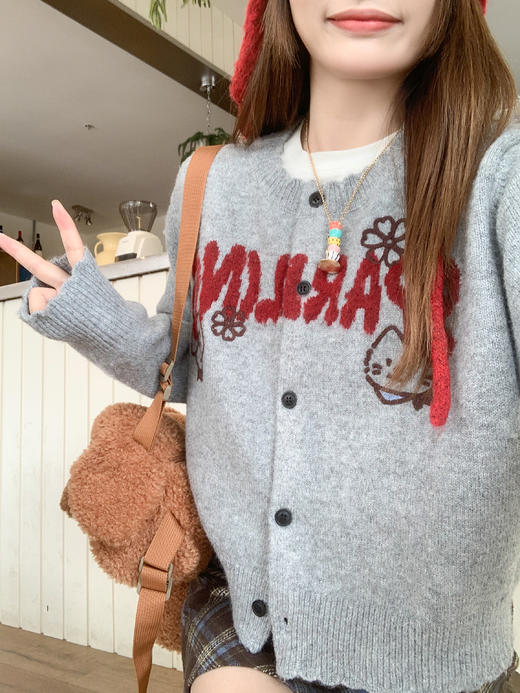 <曾小咸推荐>2.27现货秒杀 ！微信超特价！韩系圆领毛针织开衫 日常219.99 立减130 秒杀89.99！韩系复古格子半身裙（短款）秒杀69.99！！ 商品图6